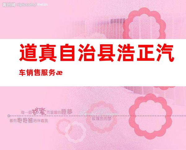 道真自治县浩正汽车销售服务有限公司